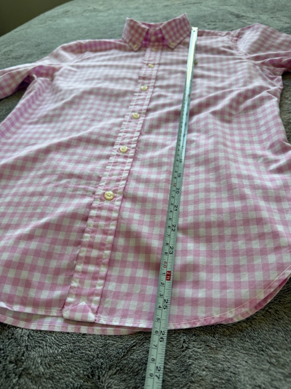 Ralph Lauren Pink Gingham Button-Down Shirt - Picture 8 of 8